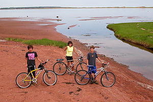 Lolo and Boys on Homestead Trail