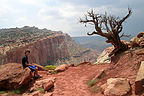 Tommy on approach to Cassidy Arch