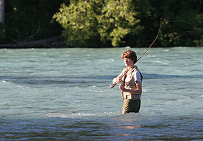 Tommy fishing the Russian River