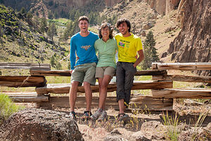 Lolo with Boys post Climbing at Smith Rocks