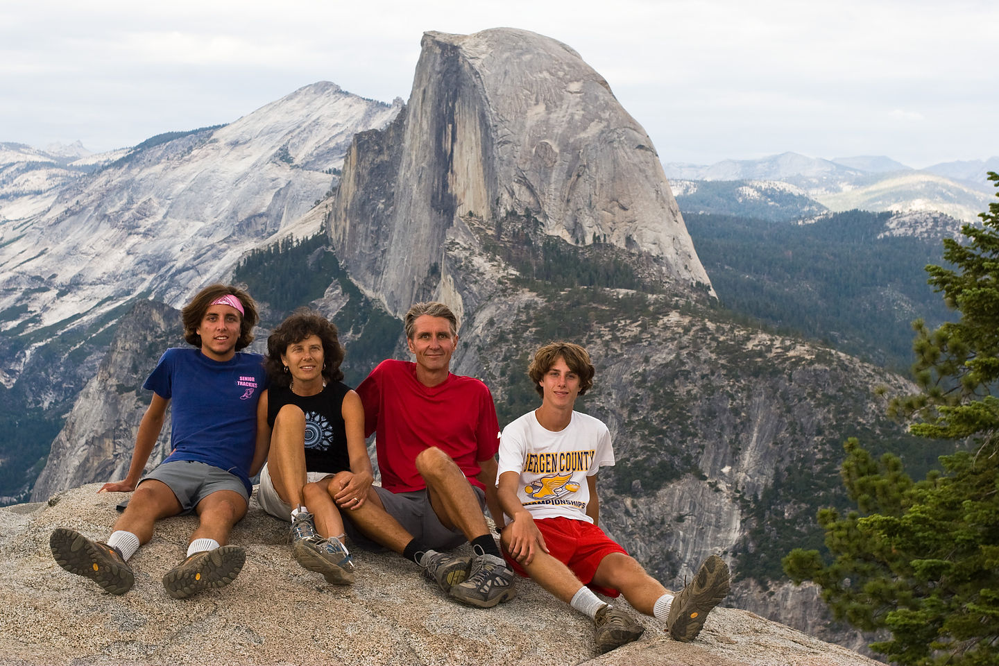 Gaidus family after hike up to Glacier Point