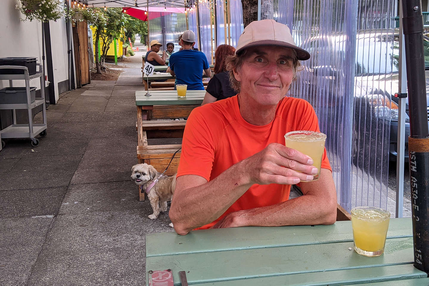 Herb enjoying his $5 Margarita