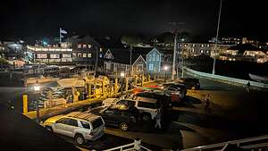 Post-dinner view from atop the Wharf