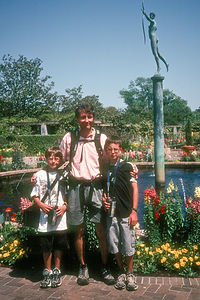 Herb and boys at Brookgreen Gardens