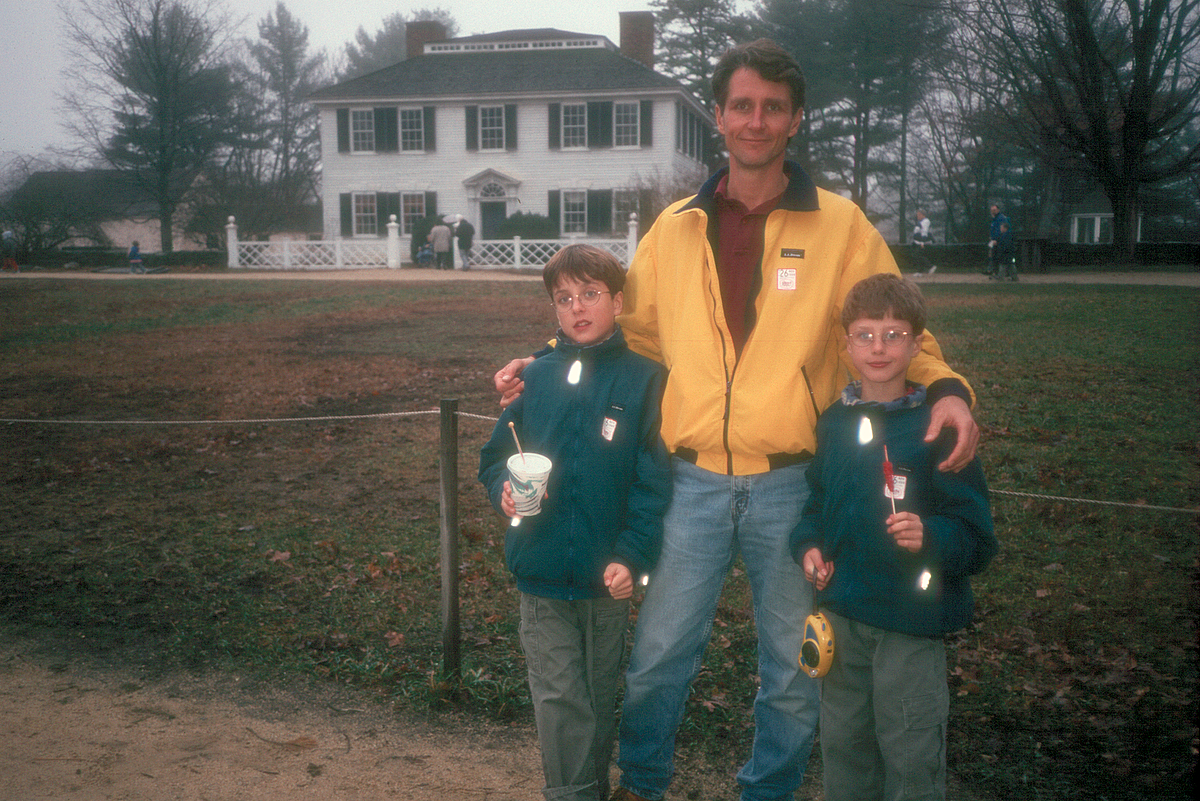 Herb and boys at Sturbridge Village