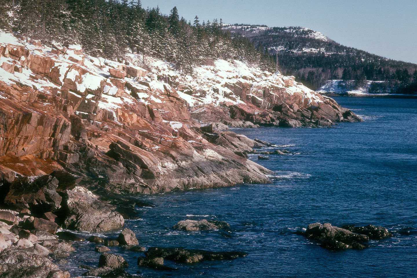 Snowy Maine Coast