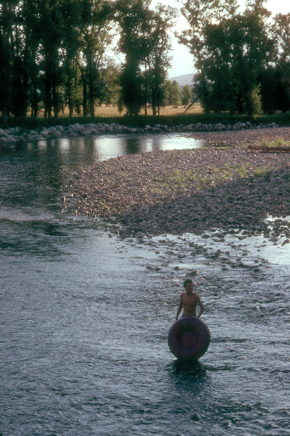 Tubing the Yampa River in the campground