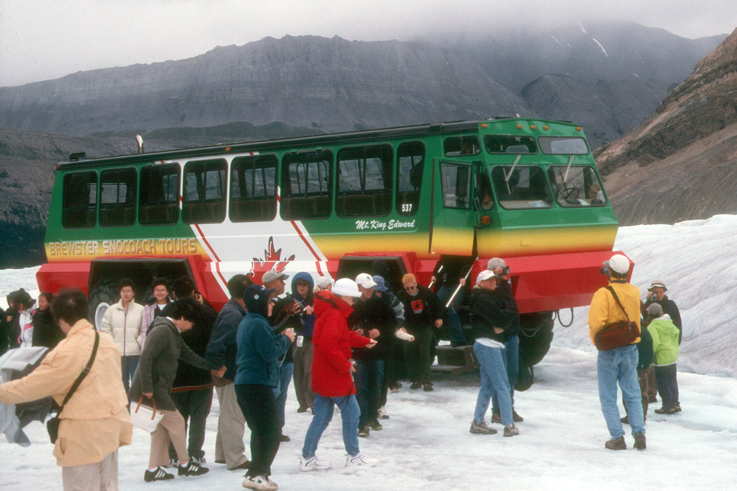 Brewster Snocoach on Athabasca Glacier