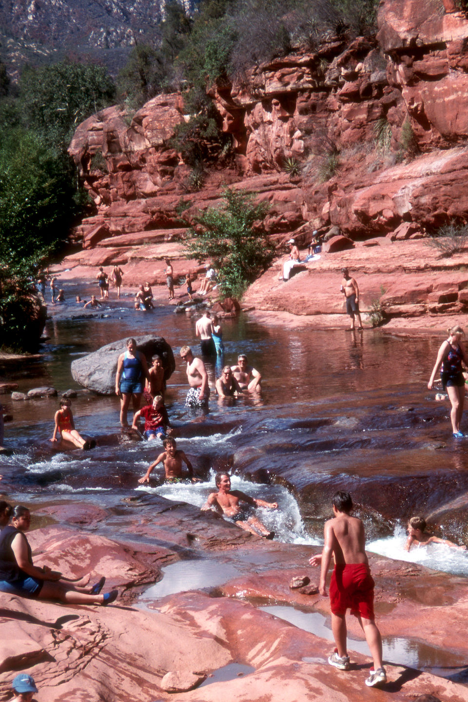 Herb and the boys enjoying Slide Rock