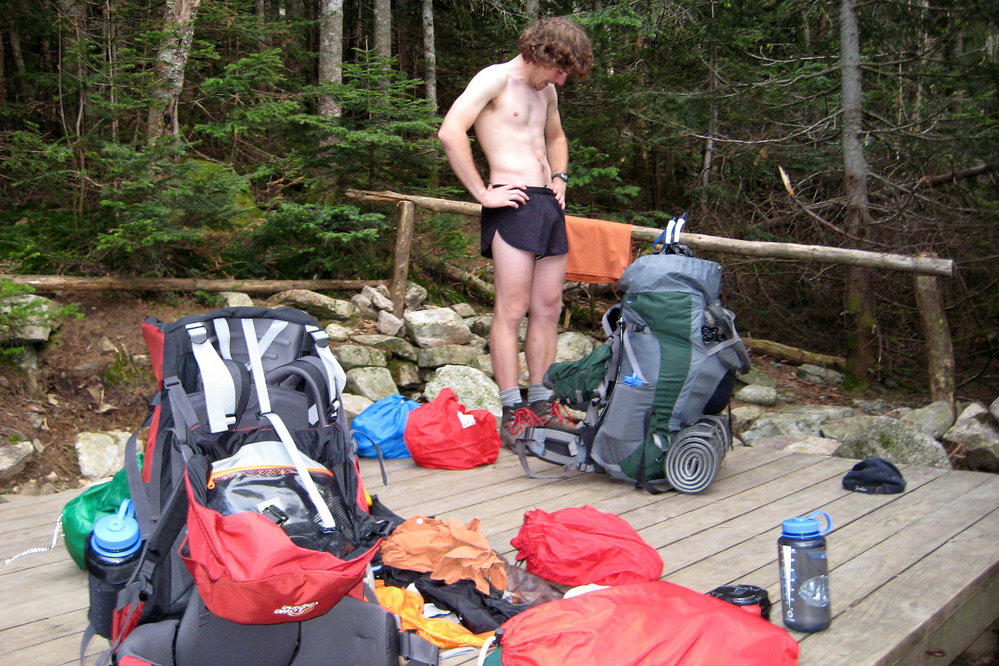 Setting up camp at Liberty Springs