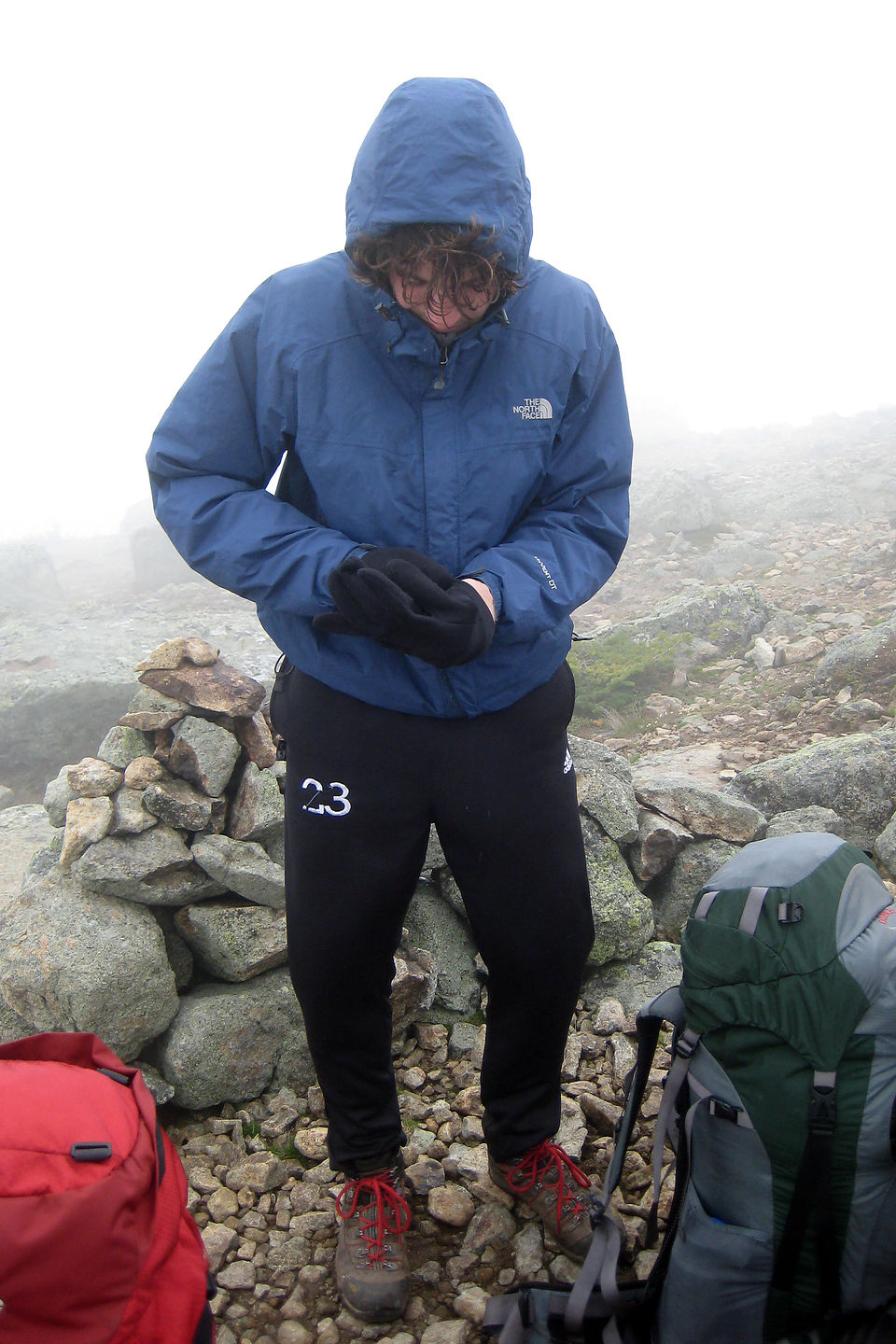 Low visibility on Franconia Ridge