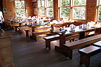 Dinner setup at Mizpah Springs Hut