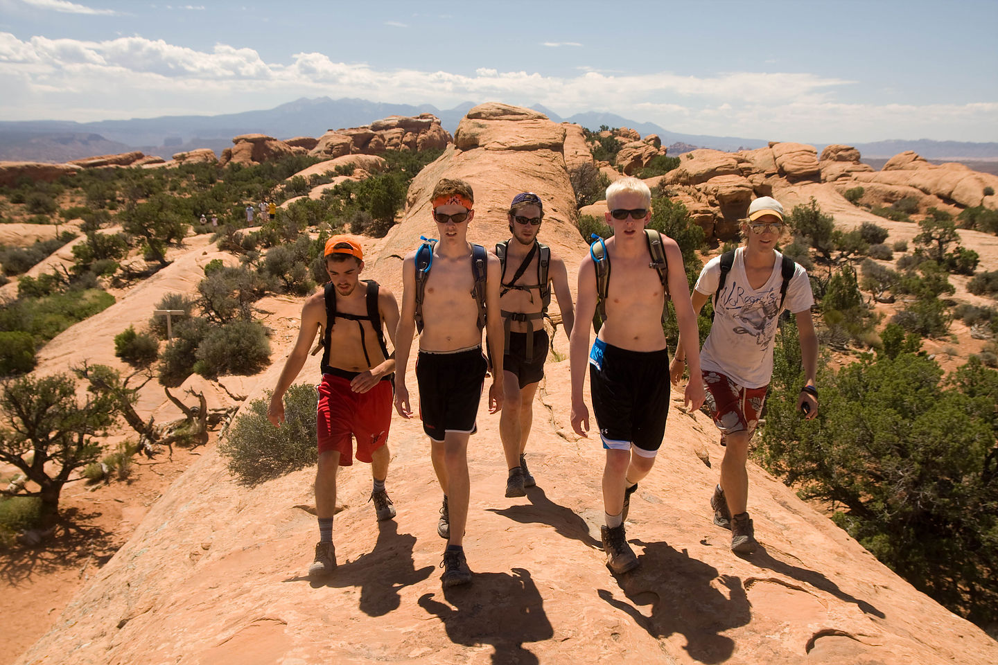 Hiking to Landscape Arch