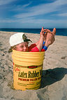 Tommy inside Bait Bucket