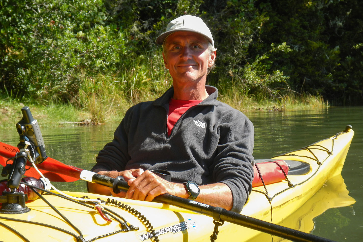 Herb in Kayak at the South Slough National Estuary 