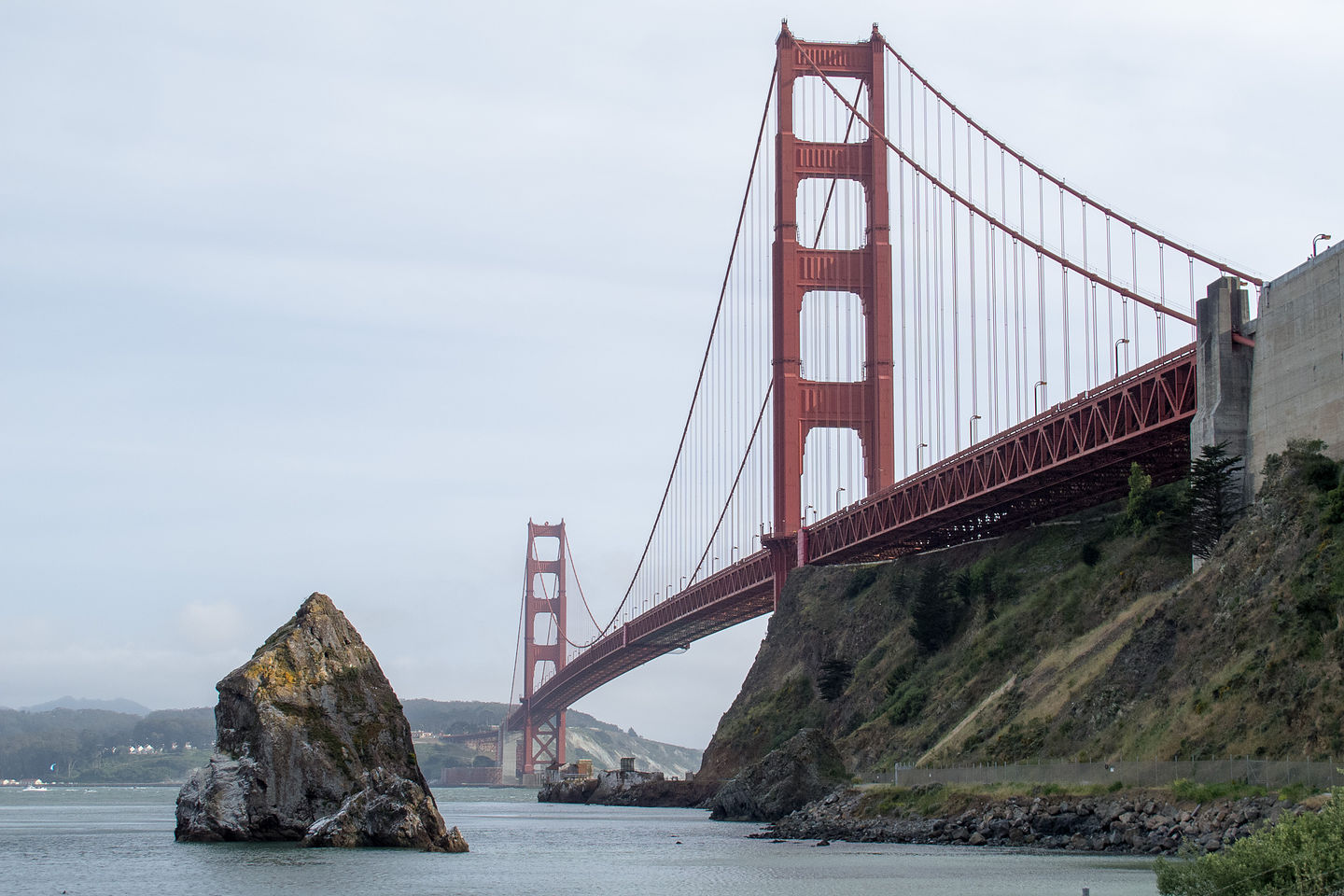 Golden Gate Bridge before Climb out on Bikes