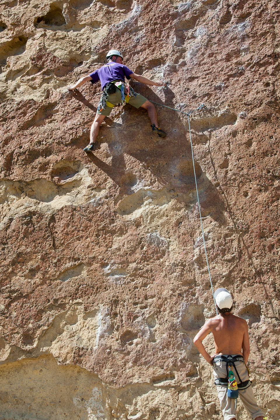 Herb belaying Tommy on Lead