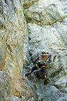 Andrew Leading on World War I Wall at Exit 32