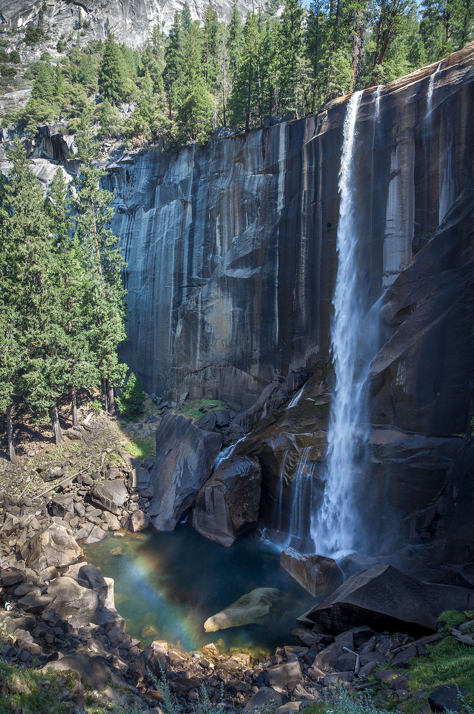 Vernal Falls with Rainbow at Base