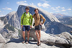 Boys at North Dome with Half Dome