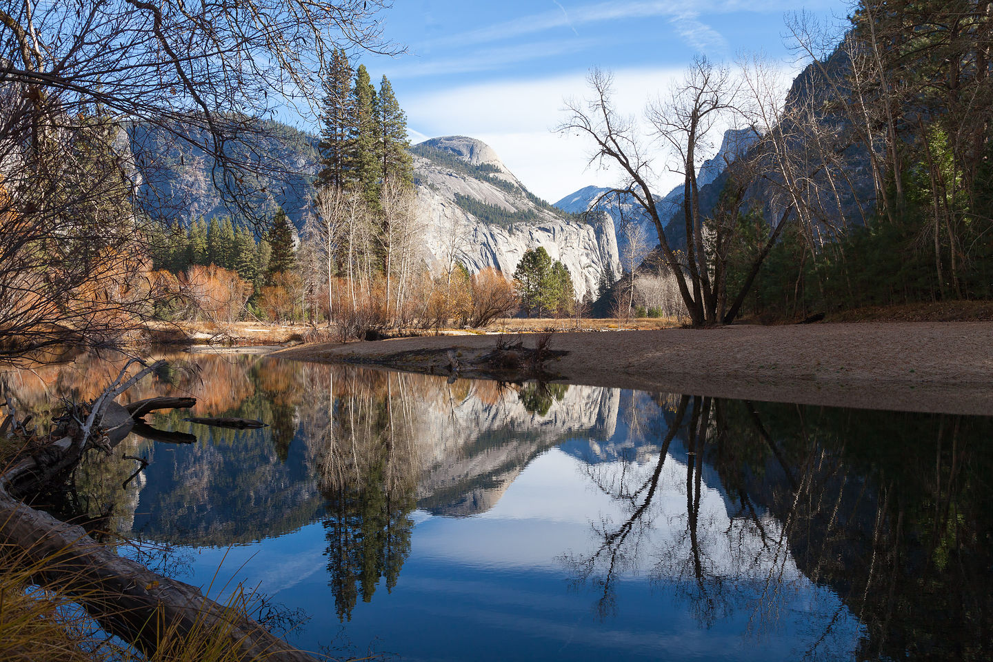 Merced River with North and Half Domes