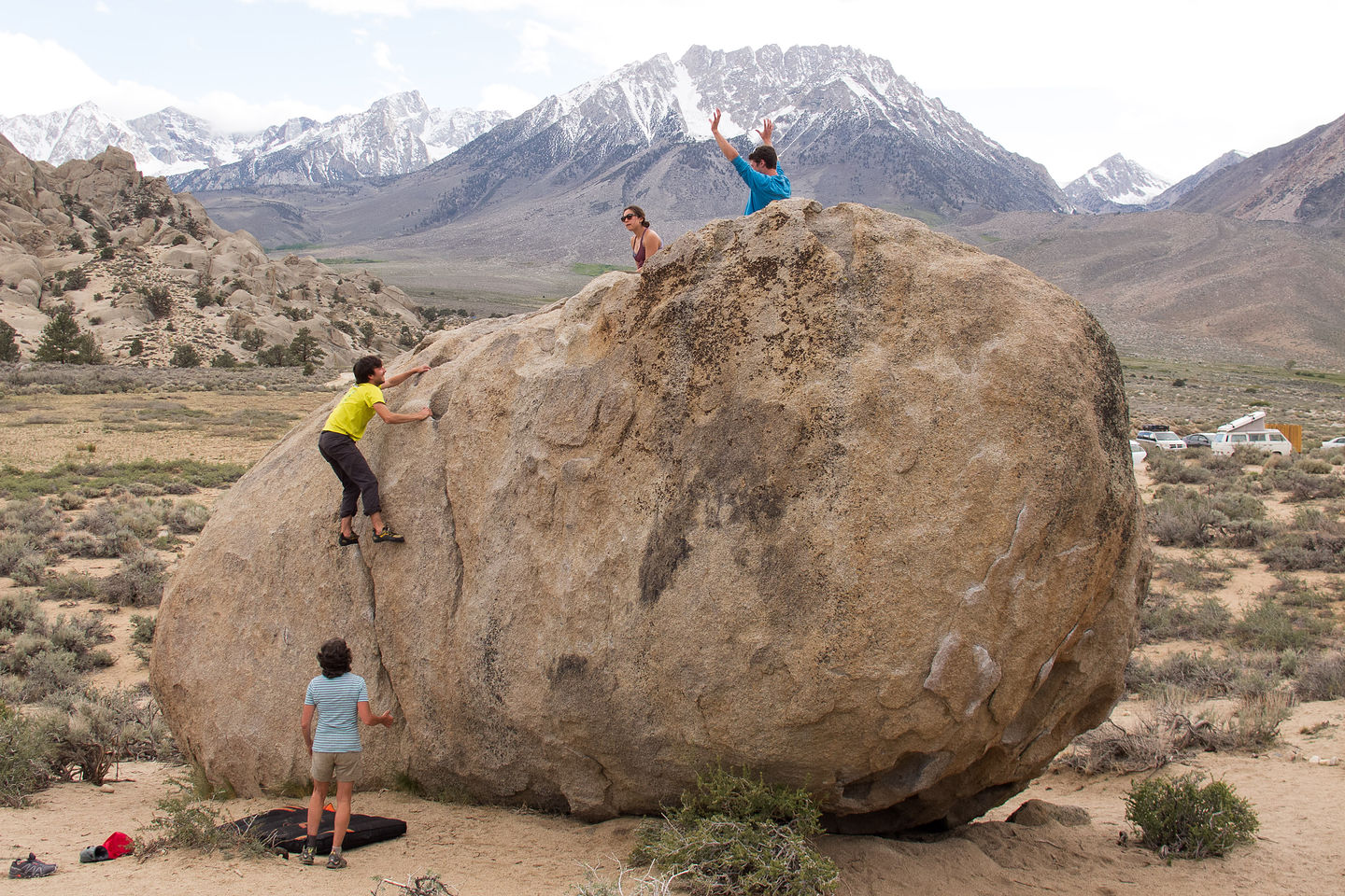 Offspring and Celeste Bouldering Ranger Rock