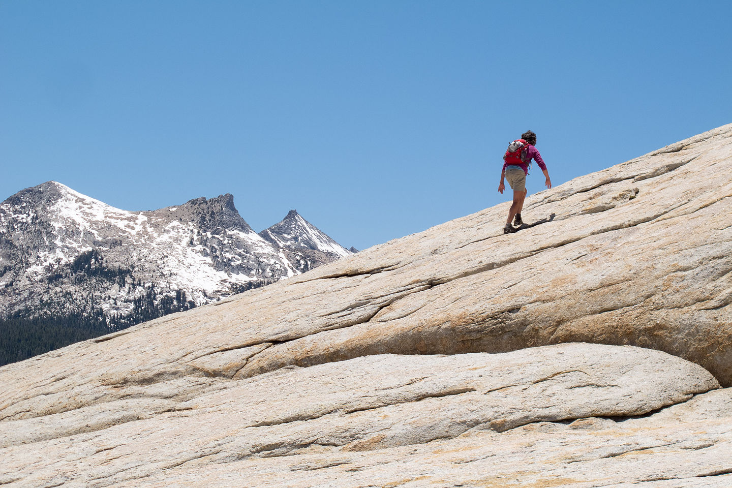 Lolo Approaching Lembert Dome False Summit