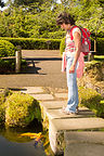 Lolo with Koi in Japanese Tea Garden