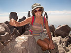 Lolo with Roo-Rat Hat at Lassen Peak