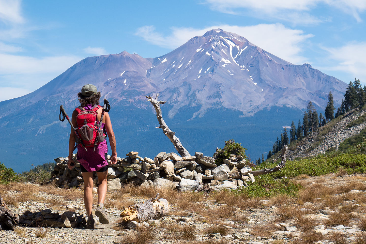 Lolo Hiking back from Heart Lake