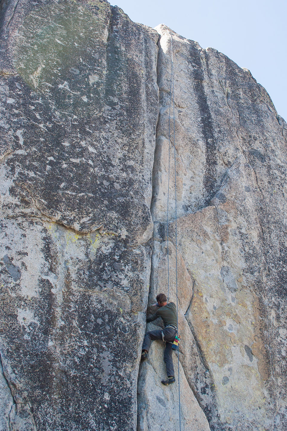 Herb Enjoying the Crack at Snowshed Wall