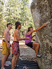 Lolo attempting to boulder