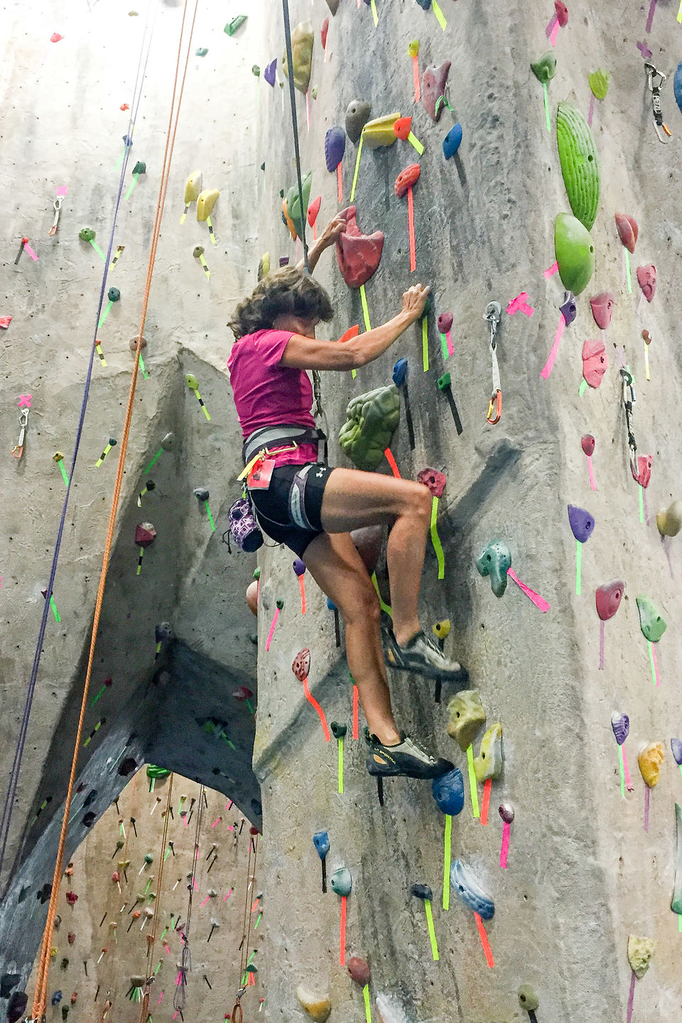 Lolo climbing at Gravity Vault