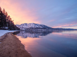 Alpenglow over Lake Tahoe