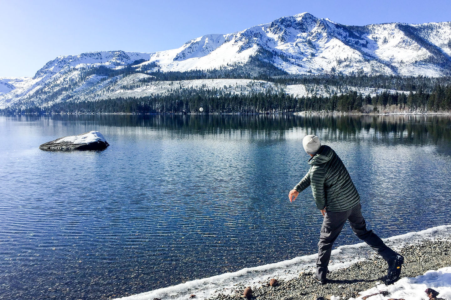 Tossing snowballs in another "Feat of Strength" Tossing snowballs in another "Feat of Strength"