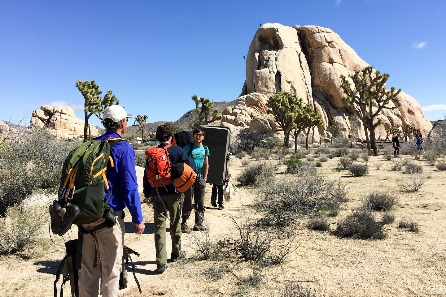 Heading to the next climbing area