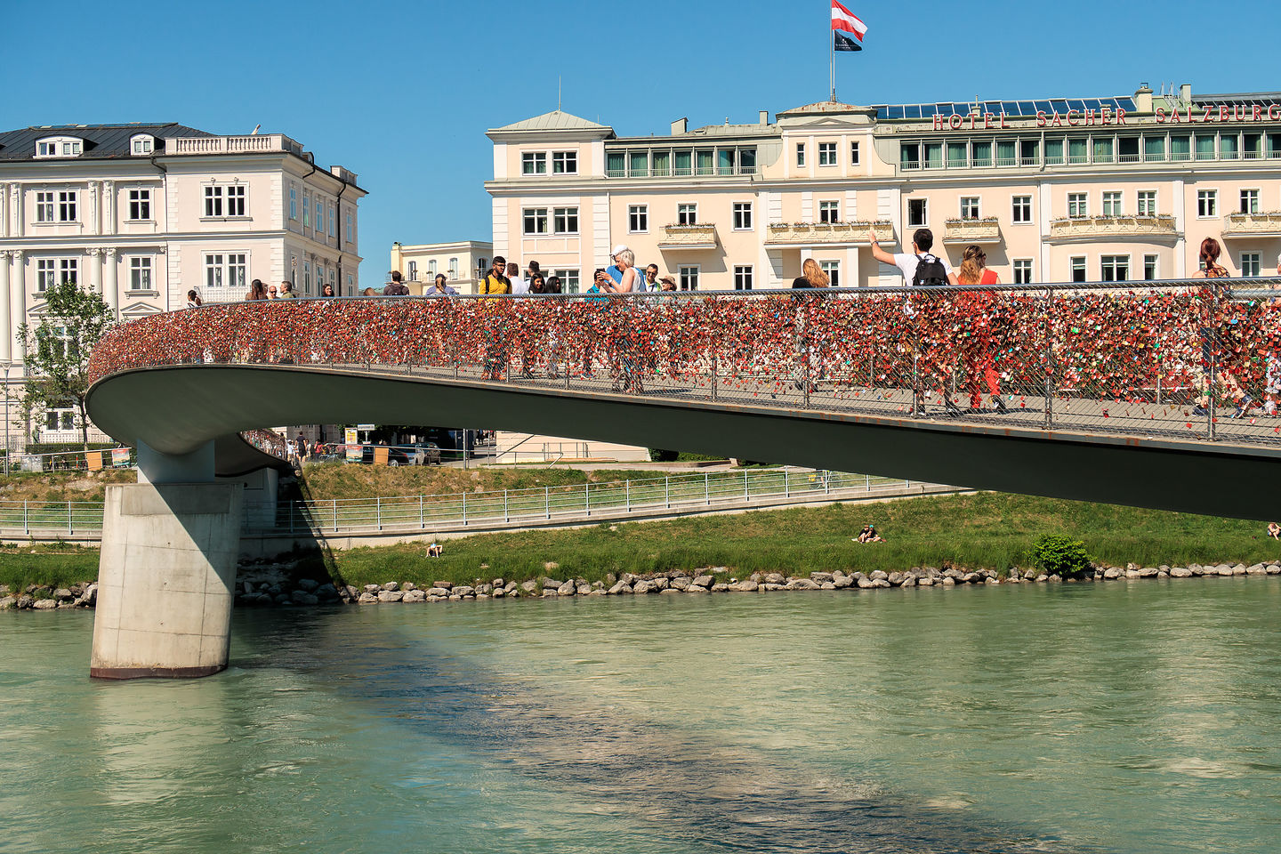 "Lover's Locks" on Makartsteg Bridge