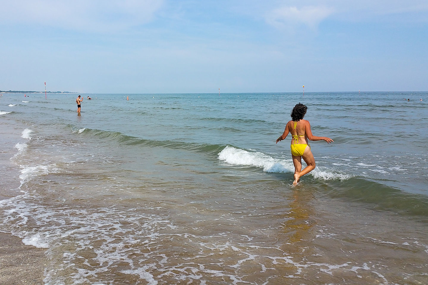 Lolo frolicking in the Adriatic Sea