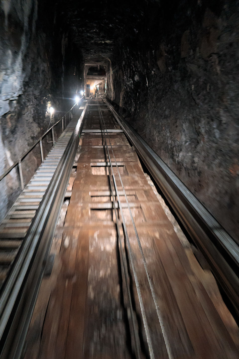 Trummelbach Falls elevator inside the mountain