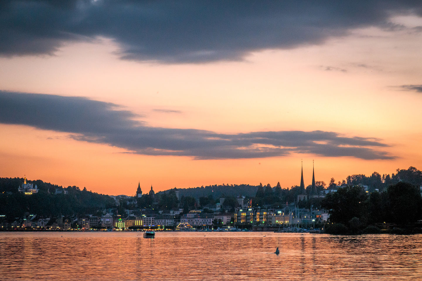 Lucerne Altstadt in evening light