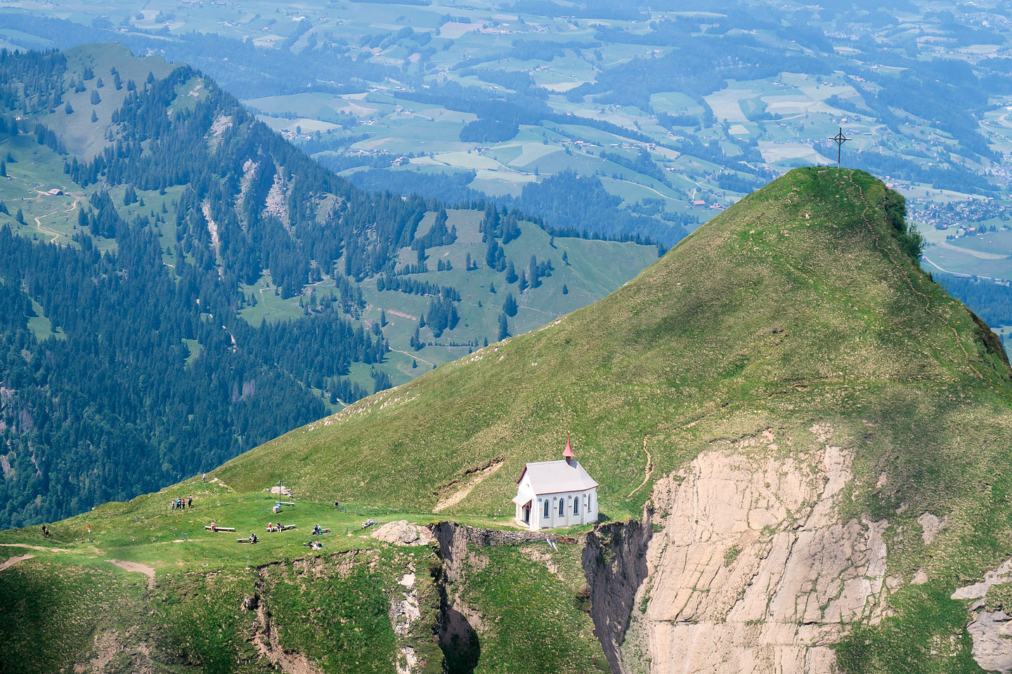 View from cable car descending from Mt. Pilatus