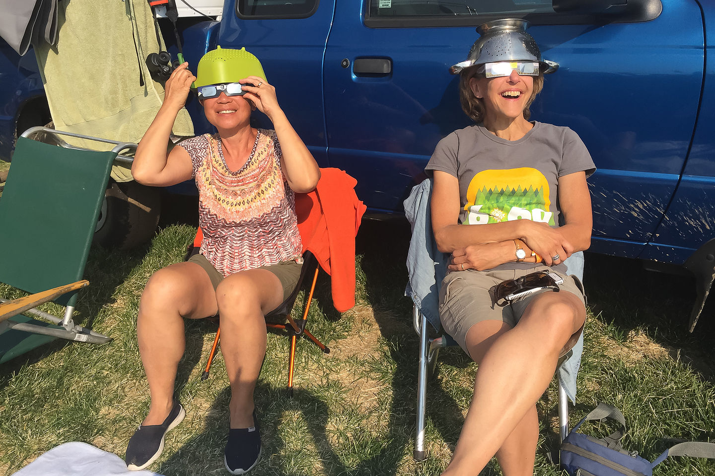 Hilda and Anita getting ready