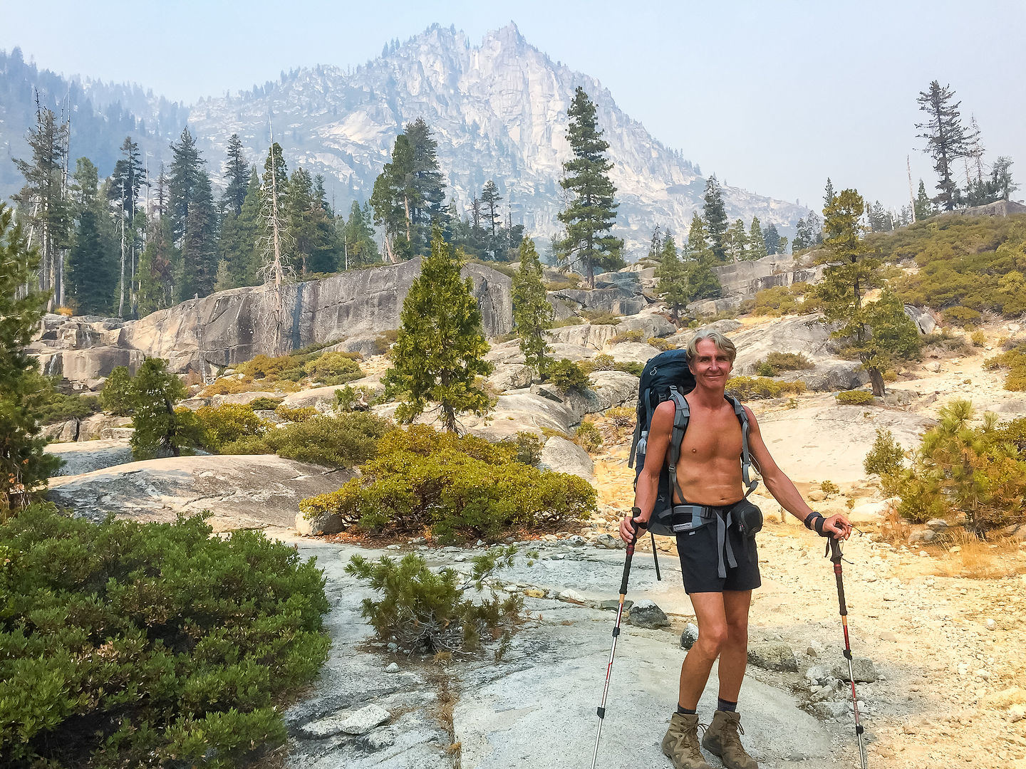 Herb hiking up to Upper Canyon Creek Lake