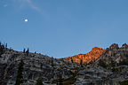 Morning Moon Rise on Boulder Creek Lake