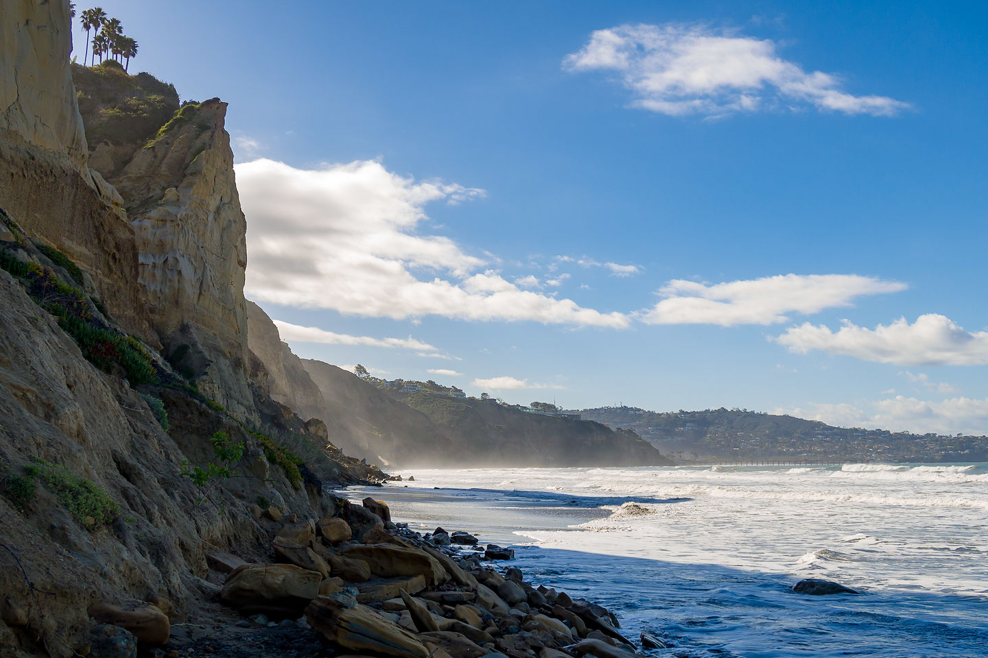 Winter erosion on Black's Beach