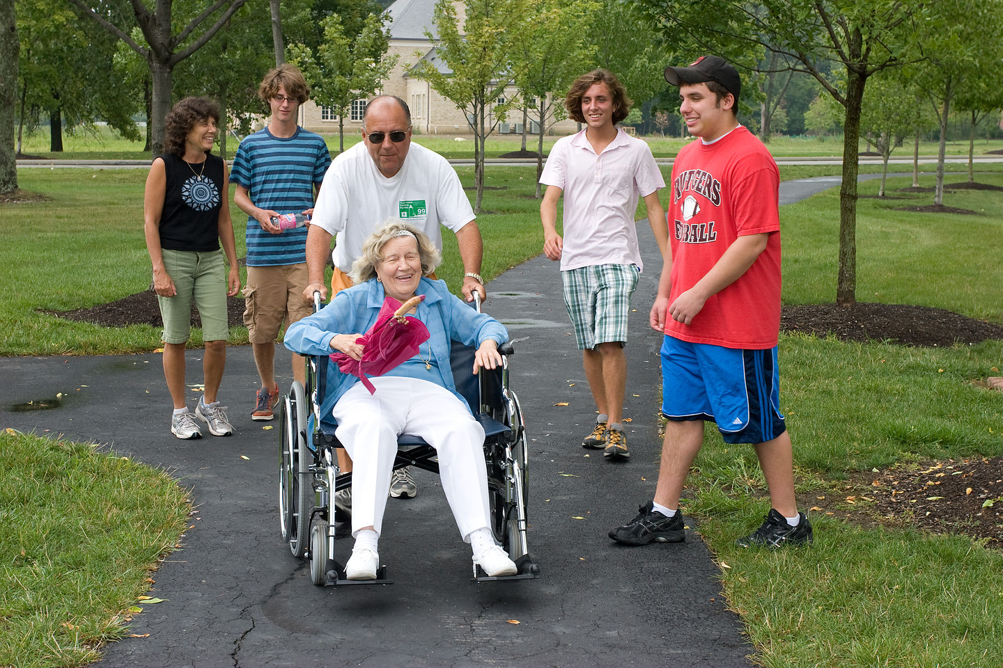 Taking Hedy for a stroll in the park