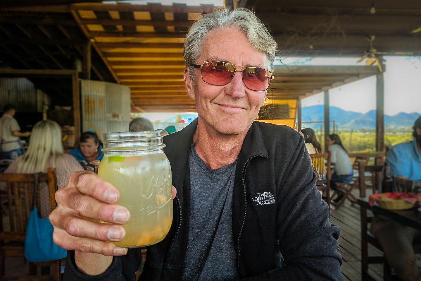 Enjoying lunch at Finca Altozano in the Valle de Guadalupe