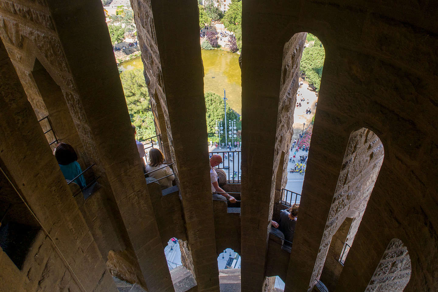 Climbing up the Nativity Tower