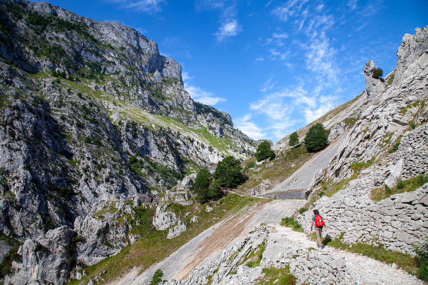 Lolo heading off on the Rute del Cares Trail