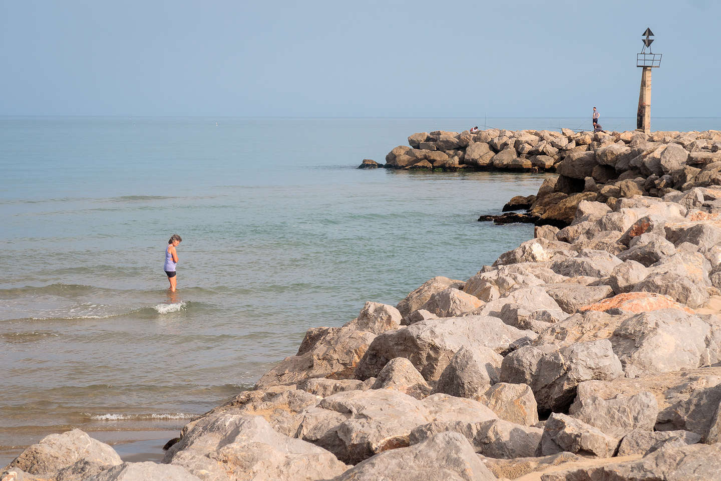 Jetty along the Narbonne Plage